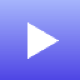 The first incorrect M8 shell icon for PocketJS, a purple rounded-square media player symbol.